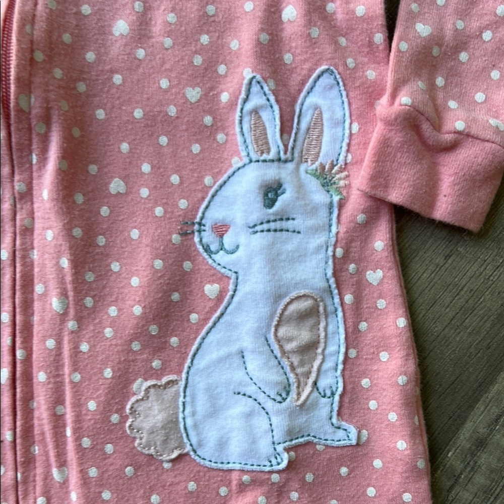**LAST CHANCE!! Carter’s Pink Polka Dot Bunny Zip Up Bundle Size 18 Months - Picture 11 of 14